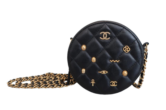 CHANEL Matelasse round chain shoulder bag (202501019)