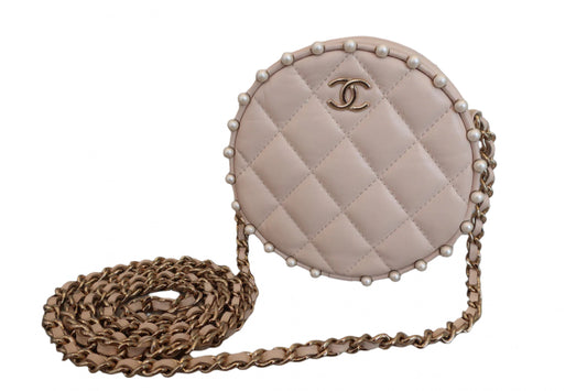 CHANEL Matelasse round chain shoulder bag (202501022)